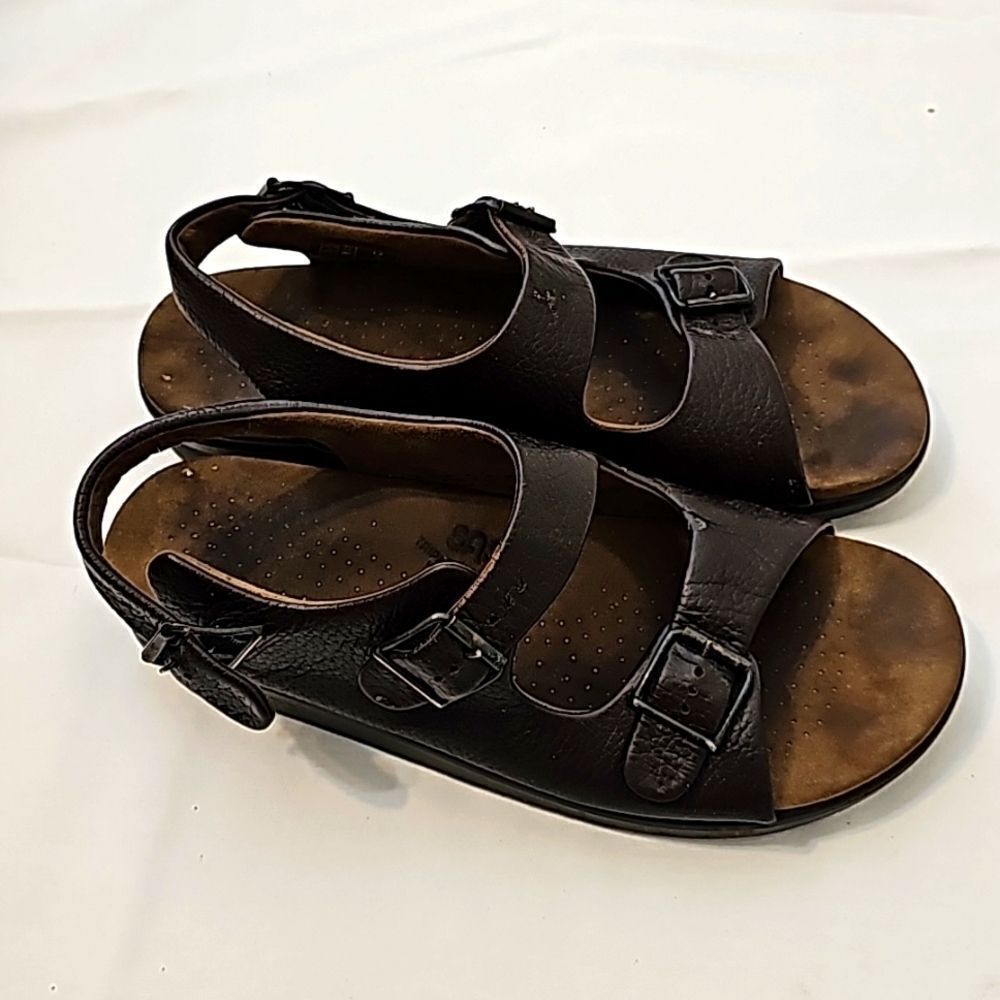 - SAS Tripad Comfort Bravo Brown Leather Buckle Sandal Shoes Men's US 12 N